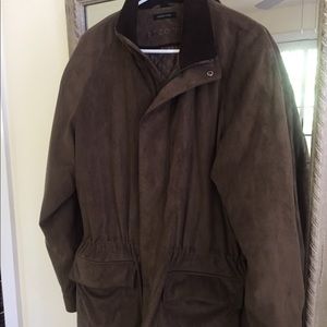 men’s M suede mid-weight coat